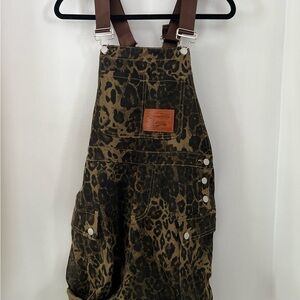 Aelfric Eden Animal Print Jumpsuit with Dark Straps